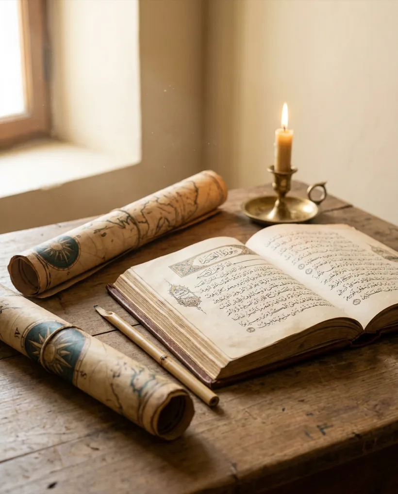 Старинная книга и карта — курс сиры в GETA